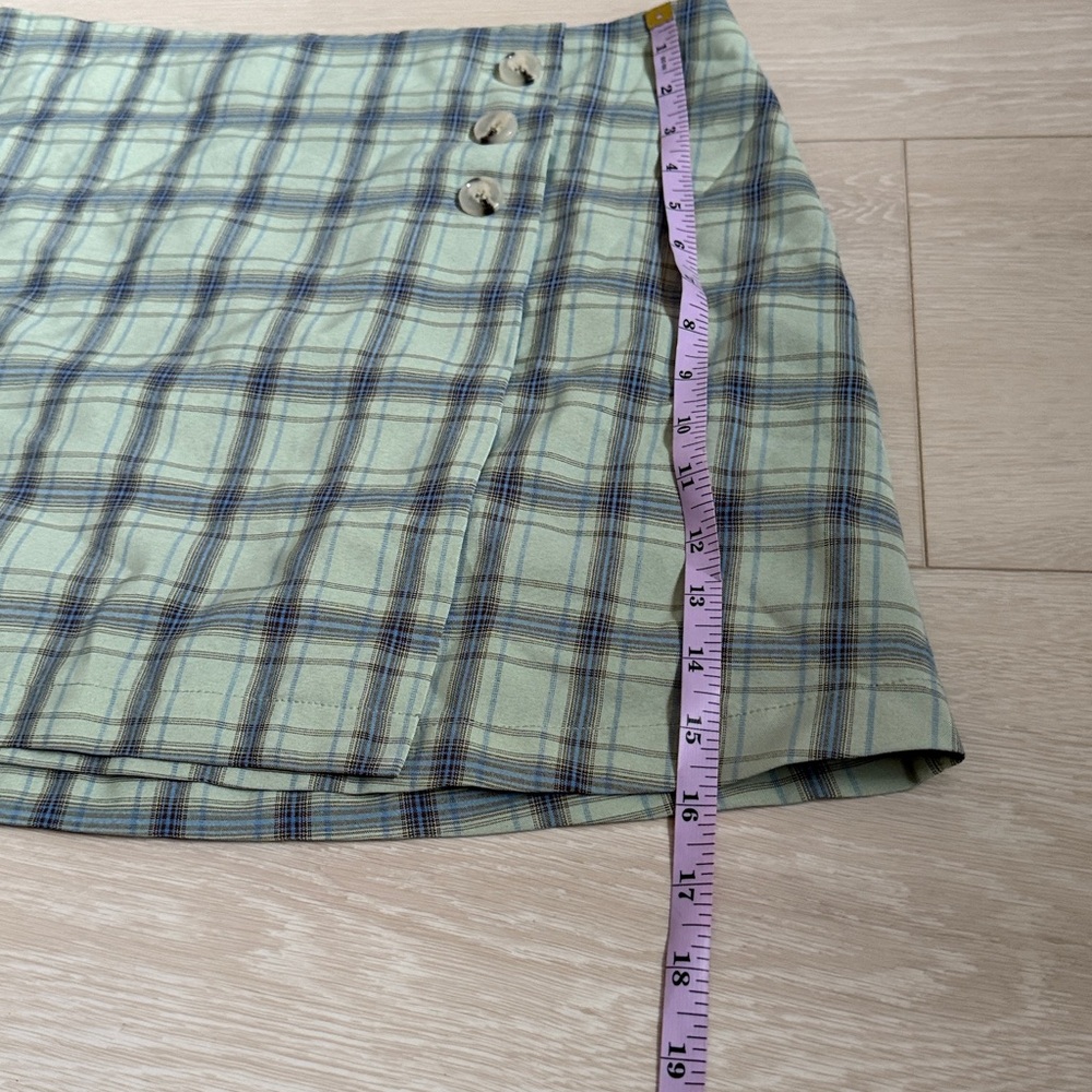 ✨Rumor Vintage Stylish Green Plaid Mini Skirt - Picture 7 of 8